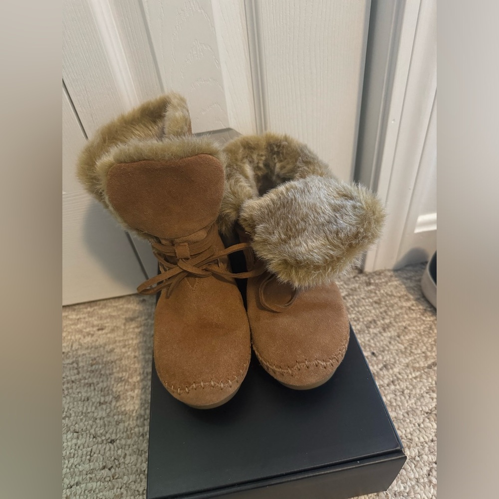 Tom’s moccasins, size 6.5.